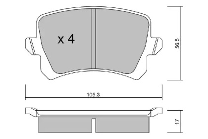 Комплект тормозных колодок AISIN BPVW-2007